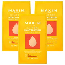 Maxim 麥心 Light Blossom經典綜合烘焙咖啡豆, 無研磨咖啡豆, 1kg, 3包