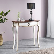 헤즈로 엔틱 미니 슬림 다용도 엘로르1 원목 콘솔, 화이트