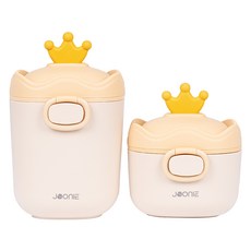 JOONIE 攜帶式奶粉儲存盒組 S號+L號, 黃色, 1組