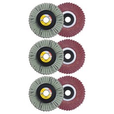 바벨롭 그라인더 사포날 해바라기 휠 페이퍼 100mm 100방, 3개