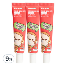 케이맘 베이비 무불소 치약 딸기향, 30g, 9개