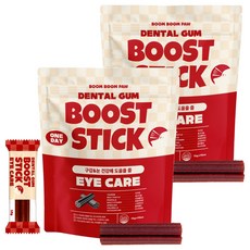 붐붐포 강아지 덴탈껌 원데이 부스트스틱, 구강 눈케어, 225g, 2개