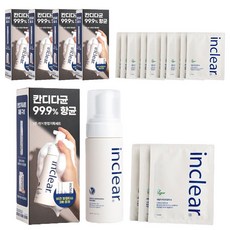 인클리어 강화약쑥 프로바이오틱스 여성청결제 + 청결 티슈 3p 세트, 5개, 150ml