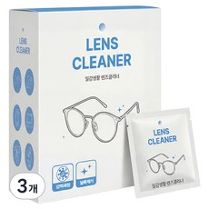 일감생활 프리미엄 티슈 렌즈 클리너 100p, 화이트, 3개