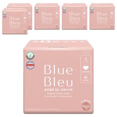 Blue Bleu 棉質包覆褲型衛生棉, M(85~95cm), 4片, 6包
