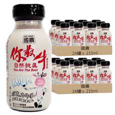 國農 巧克力牛乳, 215ml, 48罐