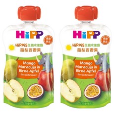 HiPP 喜寶 生機水果趣 蘋梨百香果, 100g, 2包