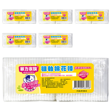 Shallop 刷樂 菲力家族 棉花棒 粗軸, 600支, 2包