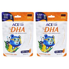 ACE SUPER KIDS DHA藻油軟糖, 2.8g, 14顆, 2包