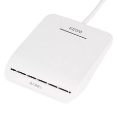 Kinyo 晶片讀卡機 63 x 17 x 78mm 線長1.6m, KCR-6156, 白色, 1個