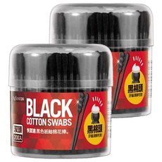 快潔適 黑軸棉花棒, 雙頭200入, 棉頭不易脫落, 200支, 1盒