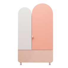 리바트 아동용 톨 라운드 서랍옷장 방문설치, 핑크