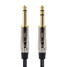 HDtop 5.5 單聲道 TO 5.5 3極立體聲連接線 3m, 金屬黑, 1個, HT-TP2804
