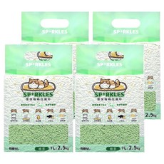 SPARKLES 環保極細豆腐貓砂, 綠茶, 2.5kg, 4包