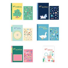 兒童活頁夾 My Dream 筆記本 5件組, 綠色, 1套