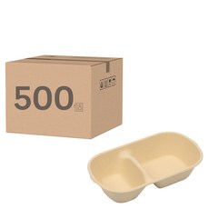 雙格植纖餐盒 1號 800ml 500個 1組 - 外帶首選