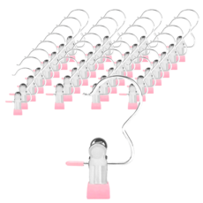 BangJiaShi 幫家適 掛勾曬衣夾, 粉色, 30個