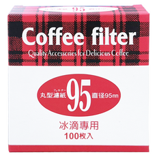 Pearl Horse 寶馬 丸型咖啡濾紙95號, 1盒, 100個
