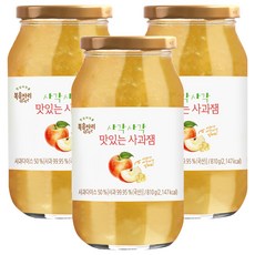 복음자리 사각사각 사과잼, 810g, 3개