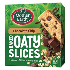 Mother Earth 烘烤燕麥棒 巧克力碎片 6條, 240g, 1盒