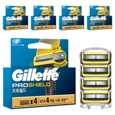 Gillette 吉列 ProShield鋒護系列刮鬍刀頭, 4入, 5組