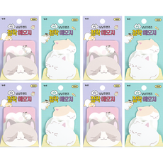 Pinkfoot 貓咪2折式便利貼 2款 各4入, 1組, 混色