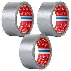 iQIHAN 다다 고점도 강력 면 테이프 50mm x 20m, 은색, 3개