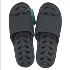 緩壓排水浴室拖鞋, L, L(42/43), 灰藍色, 1雙