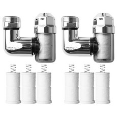 DAELIM BATH 洗手台360度水龍頭過濾器+濾芯 3入組, 2組