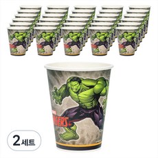 파티팡 마블 어벤져스 헐크 오리지널 종이 파티컵 290ml, 50개입, 2세트