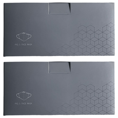 HAOFA 氣密型高階PM2.5防護口罩 M, 霧黑色, 30片, 2盒