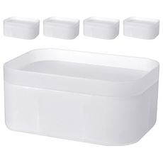 小麥購物 日式6格磨砂收納盒/化妝品收納/桌面收納 C151, 5個, 透明色