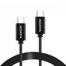 ADATA 威剛 USB-C 對 USB-C 傳輸線, 1m, 黑色, 1盒