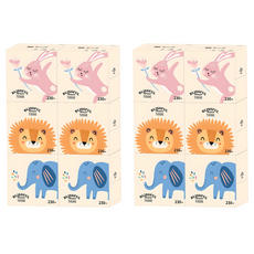 Bokimanheunjip 迷你天然紙漿美容面紙 2層, 230張, 12個