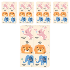 Bokimanheunjip 迷你天然紙漿美容面紙 2層, 230張, 30個