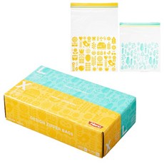 헤로지퍼백 디자인 지퍼백 대형 50p + 특대형 30p 세트, 혼합, 1개, 1세트