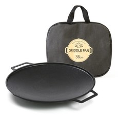 QUEEN SENSE olbia電磁爐適用雙耳鈦合金不沾圓形煎烤盤+手提收納袋, 1套, 36厘米