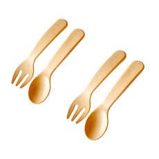 MOTHER'S CORN 兒童自主學習湯叉組, 湯匙*2支+叉子*2支, 2組