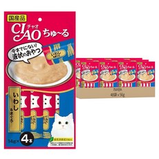 INABA CIAO 啾嚕 肉泥, 沙丁魚 + 鮪魚, 56g, 48袋