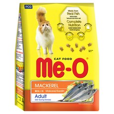 Me-O 咪歐 成貓 乾貓糧 鯖魚口味 1.2kg, 低鈉配方, 添加牛磺酸與多種維生素, 1袋