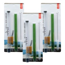 Kiyodo 彩色玻璃大口徑吸管 3件組, 3組, 3件