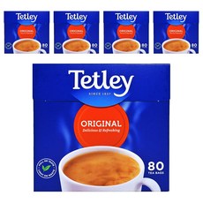 Tetley 泰特利 經典原味紅茶茶包, 3.125g, 80個, 5盒