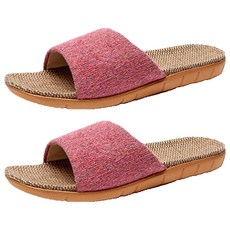 THE ZAKKA 亞麻素色客廳鞋, 粉色, 2組