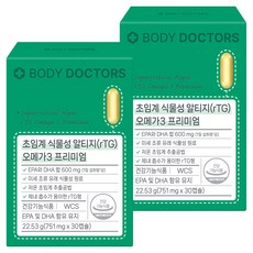 바디닥터스 초임계 식물성 알티지 오메가3 프리미엄, 30정, 2개