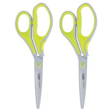 力大牌ABEL 3D魔利剪 弧面防沾黏剪刀 8.25吋 黃綠色, 2支