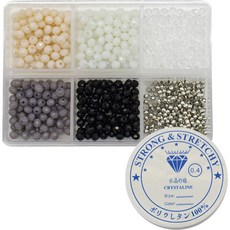 ARTNISM 戒指手鍊製作串珠組, 舒適的黑色, 1個