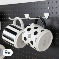 takongpan 高級雙掛鉤 M, 白色, 9個