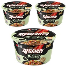 짜파게티 더 블랙 큰사발면 90g, 3개