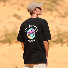 플루크 남여공용 통기성 서클마운틴 반팔 티셔츠 FST142