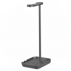 上手家居 耳機架 黑色 穩固底座 180度旋轉支架 多功能使用, 1組, 單一商品